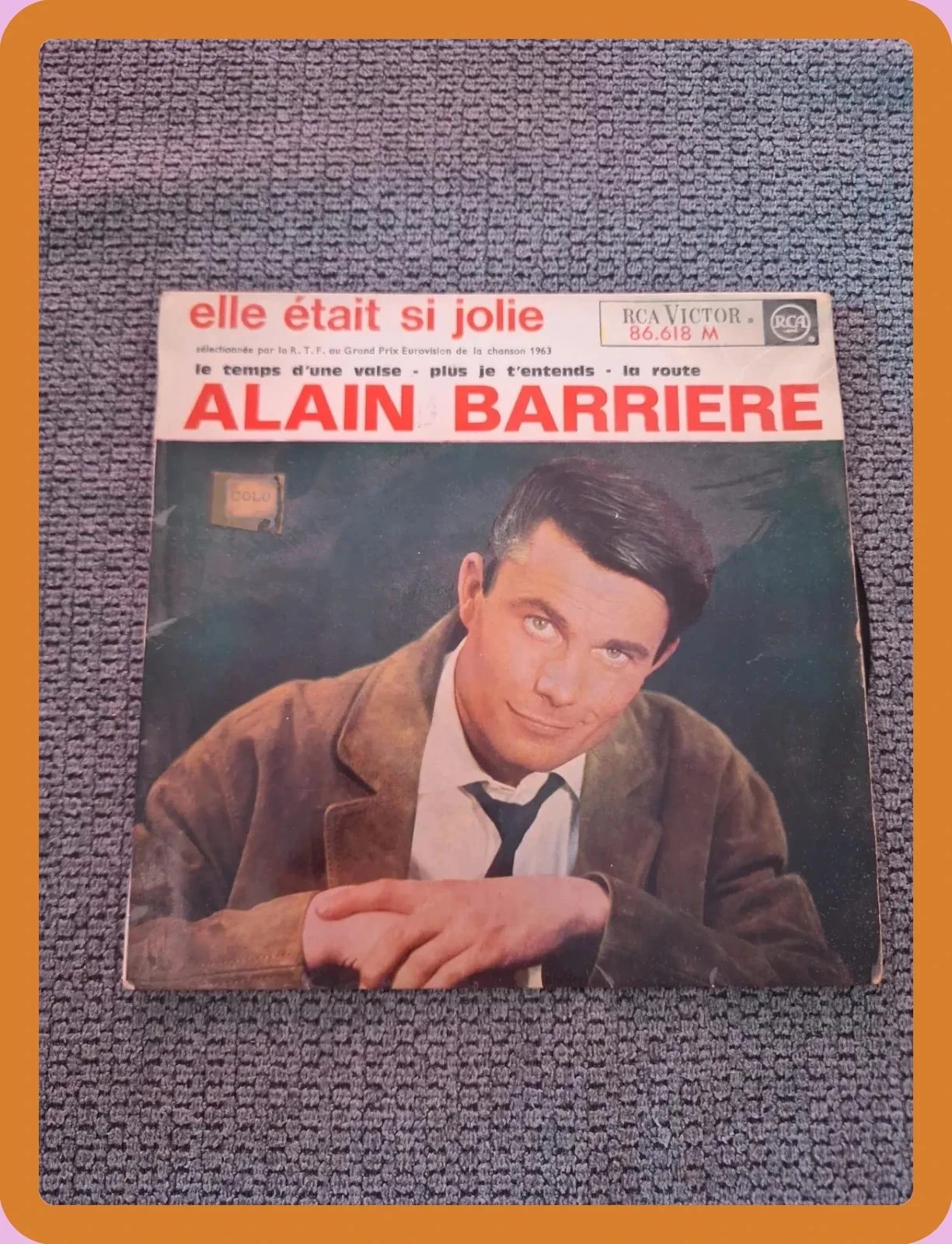 Vinyle Super 45 Tours - Alain Barrière - Elle était si jolie (1963) - RCA Victor
